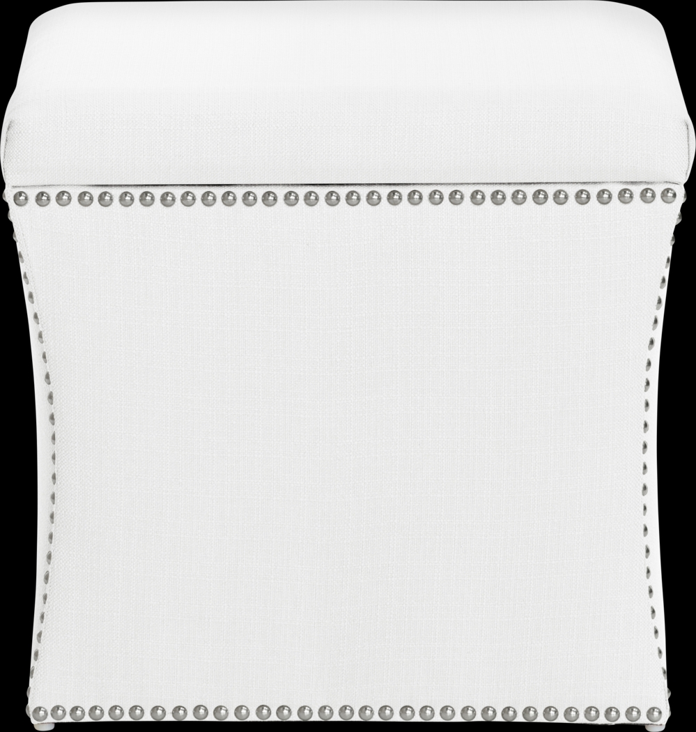 Lavan White Storage Ottoman - Thumbnail - Image 2