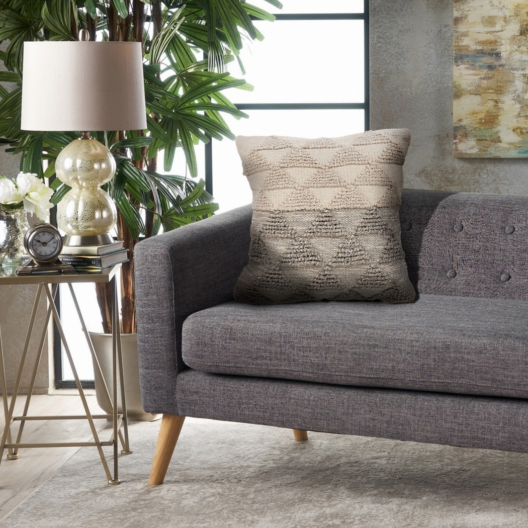 Lavellar Beige Throw Pillow - Thumbnail - Image 2