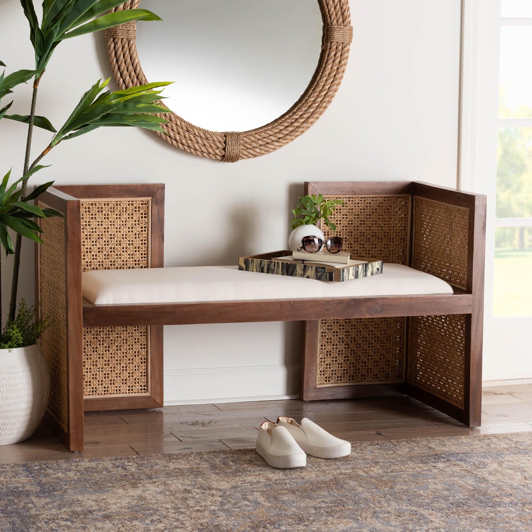 Lavely Brown Accent Bench - Thumbnail - Image 2