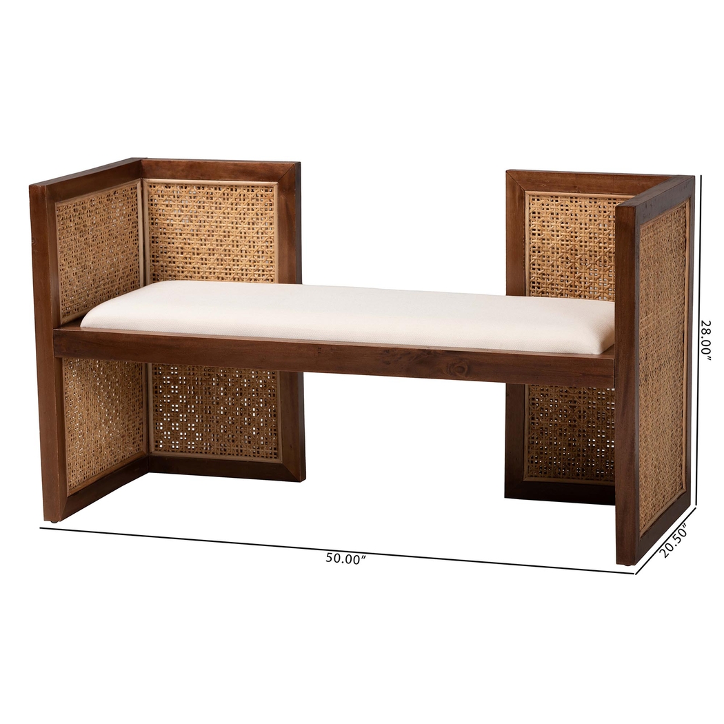 Lavely Brown Accent Bench - Thumbnail - Image 10