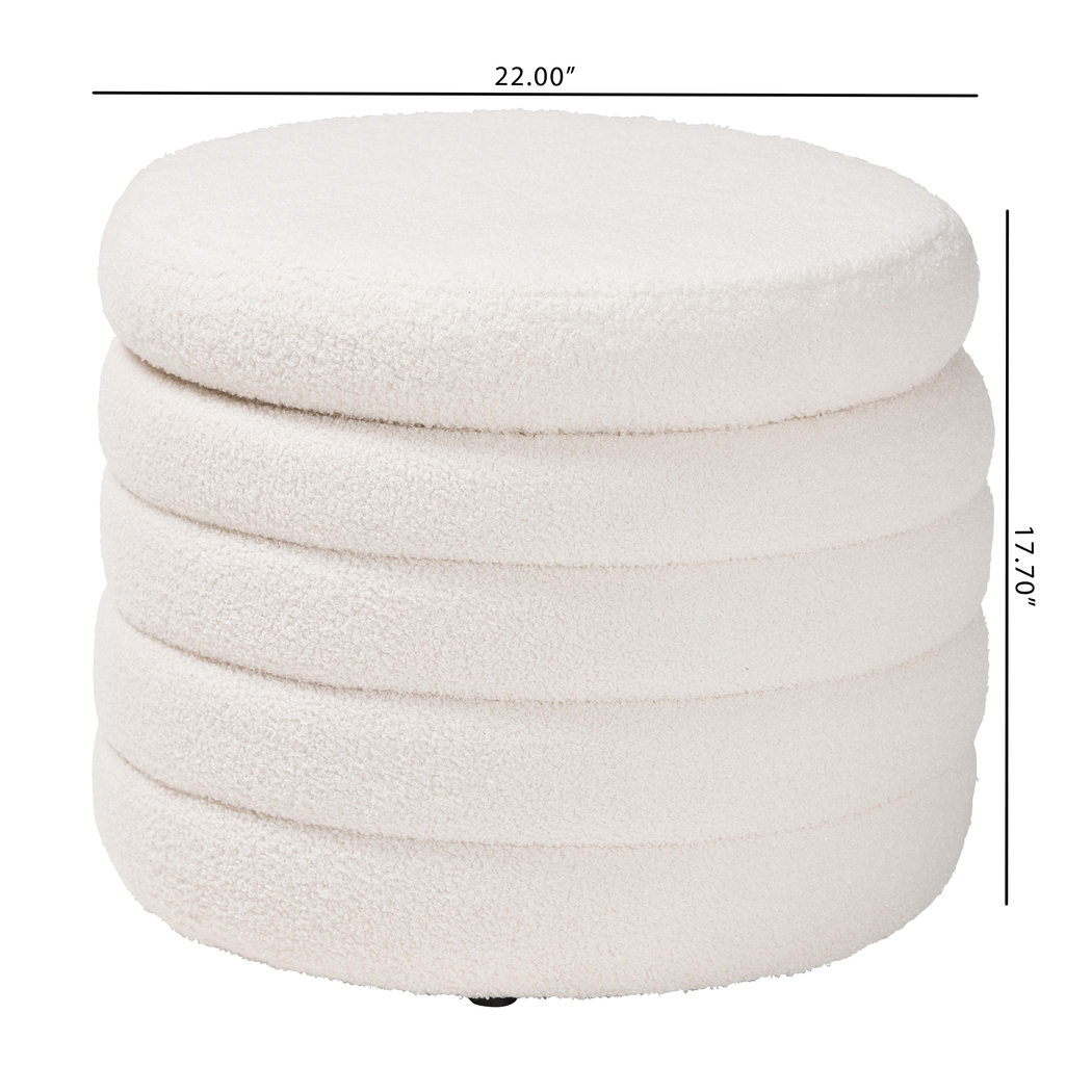 Lavilla Ivory Ottoman - Thumbnail - Image 8