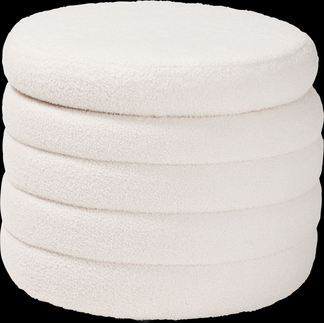 Lavilla Ivory Ottoman - Thumbnail - Image 1