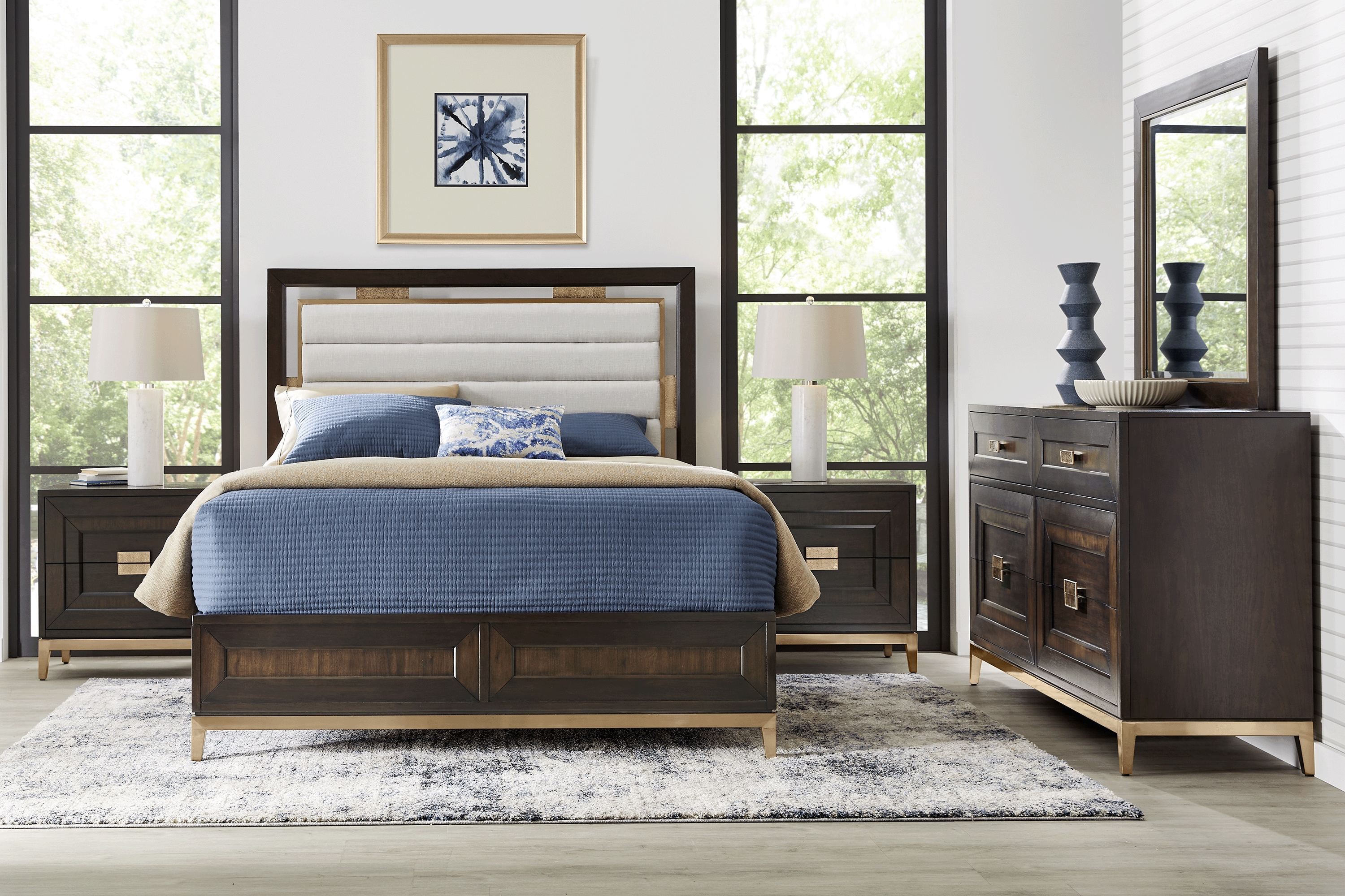 Lavo Brown Cherry 7 Pc King Bedroom - Thumbnail - Image 1