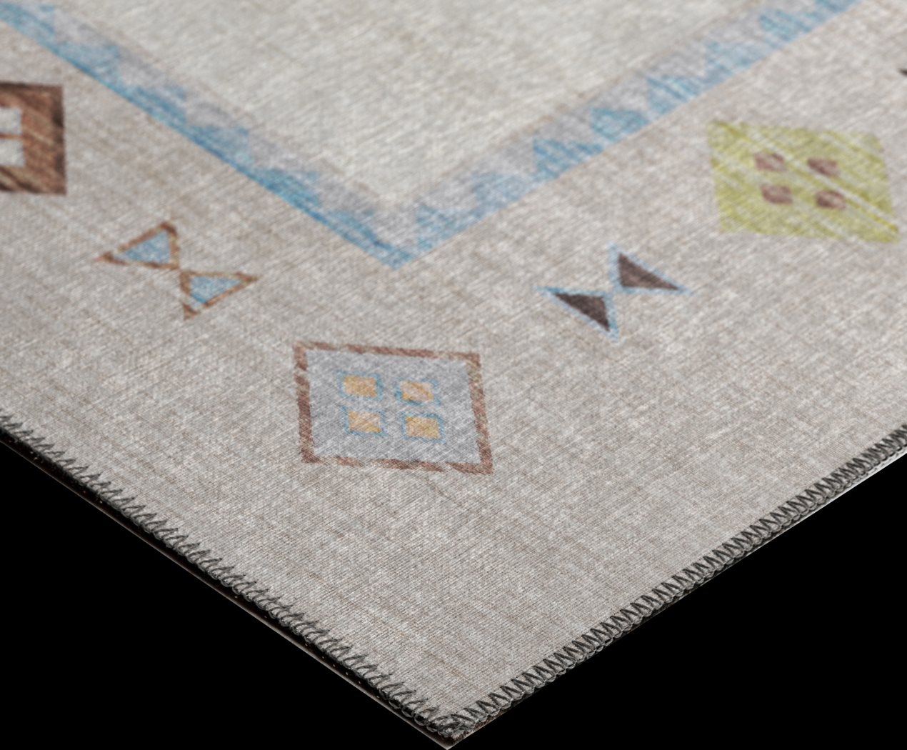 Lawnbrook Beige/Multi 3' x 5' Rug - Thumbnail - Image 2