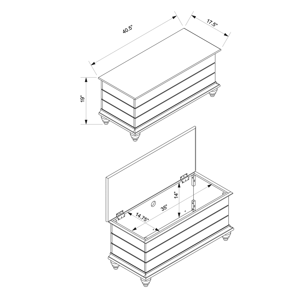Lawton White Cedar Chest - Thumbnail - Image 9