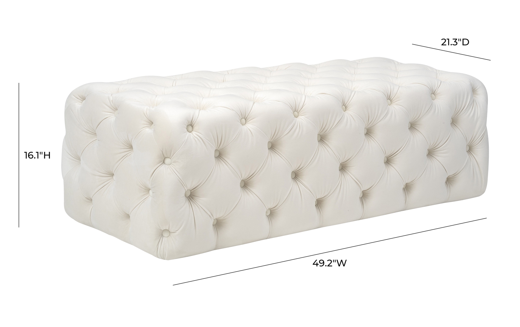 Layla Quinn Cream Ottoman - Thumbnail - Image 6