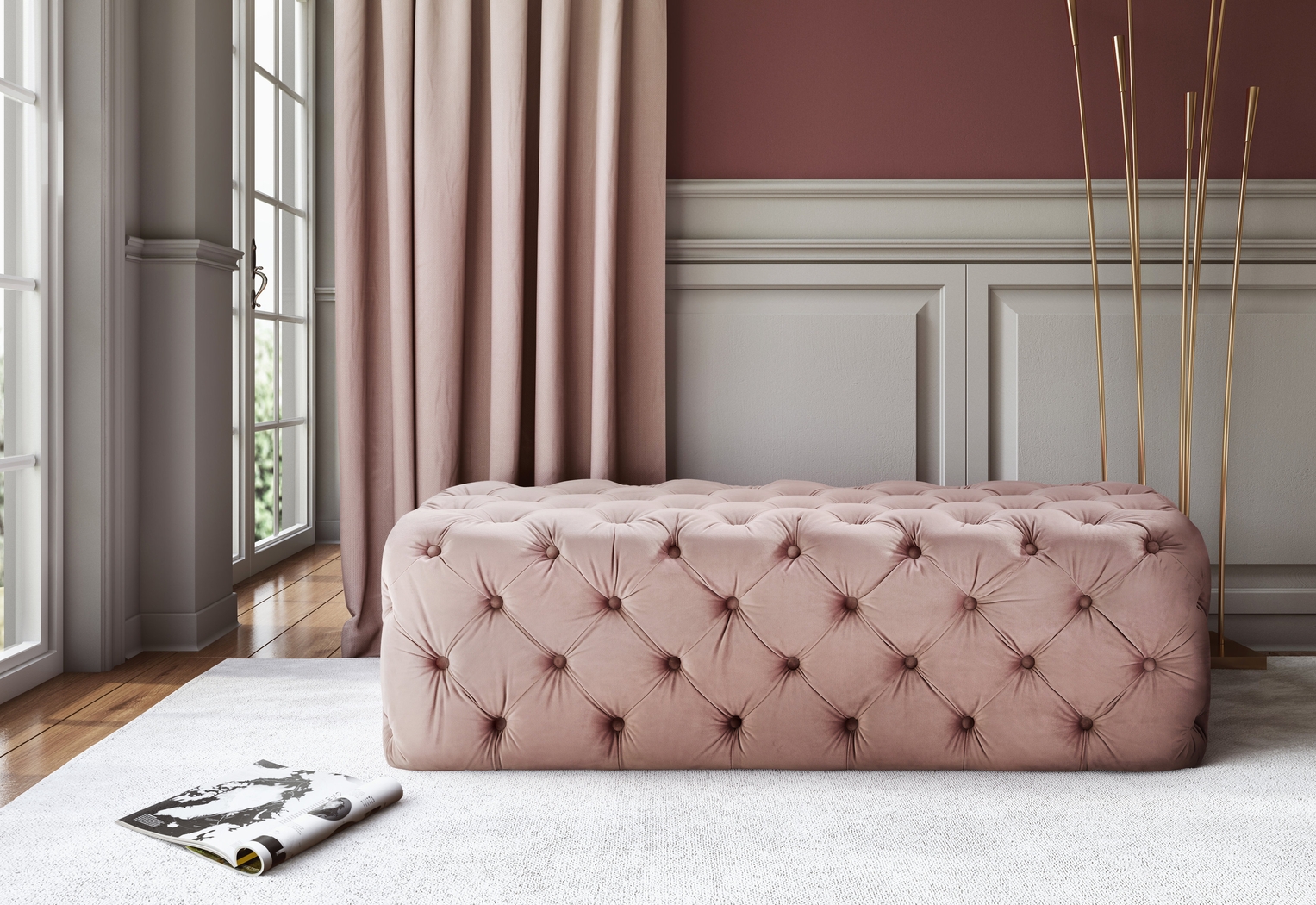 Layla Quinn Mauve Ottoman - Thumbnail - Image 5