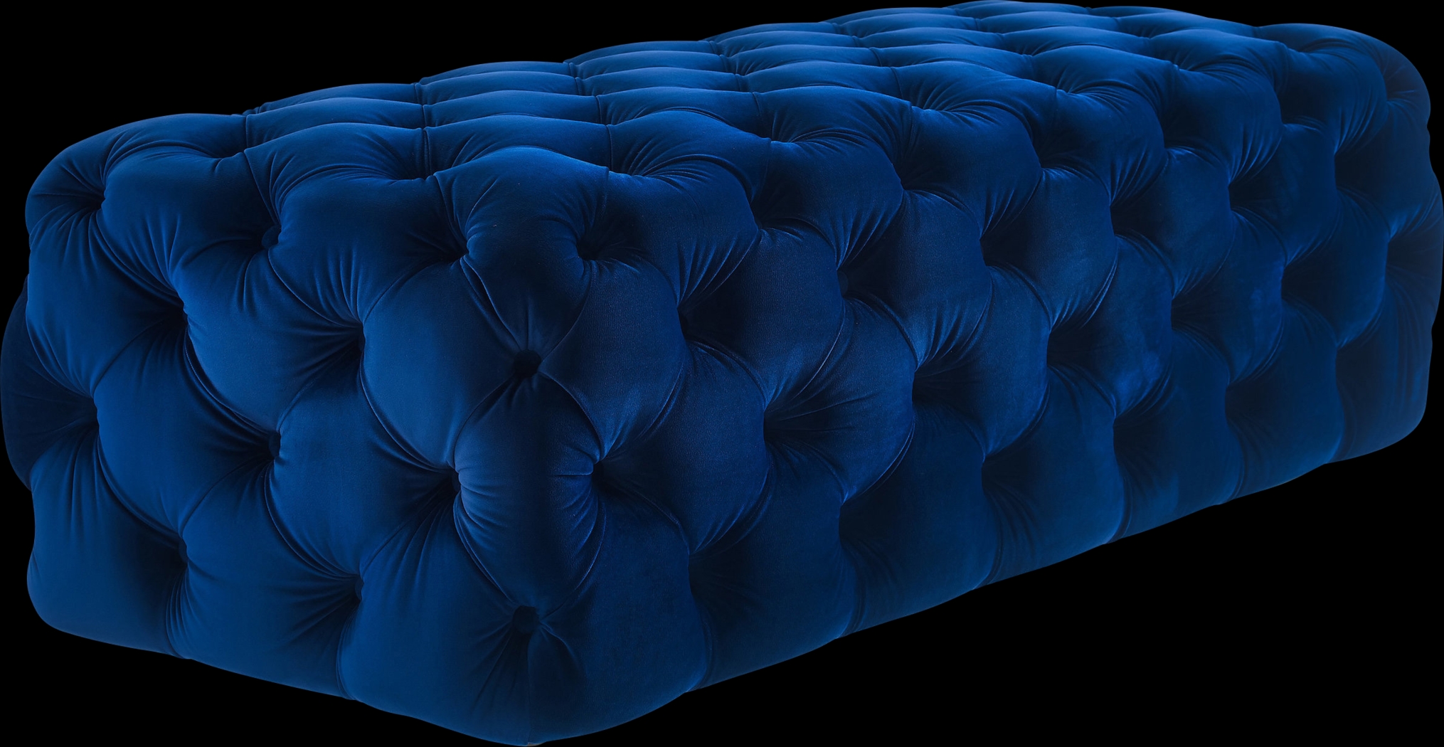 Layla Quinn Navy Ottoman - Thumbnail - Image 2