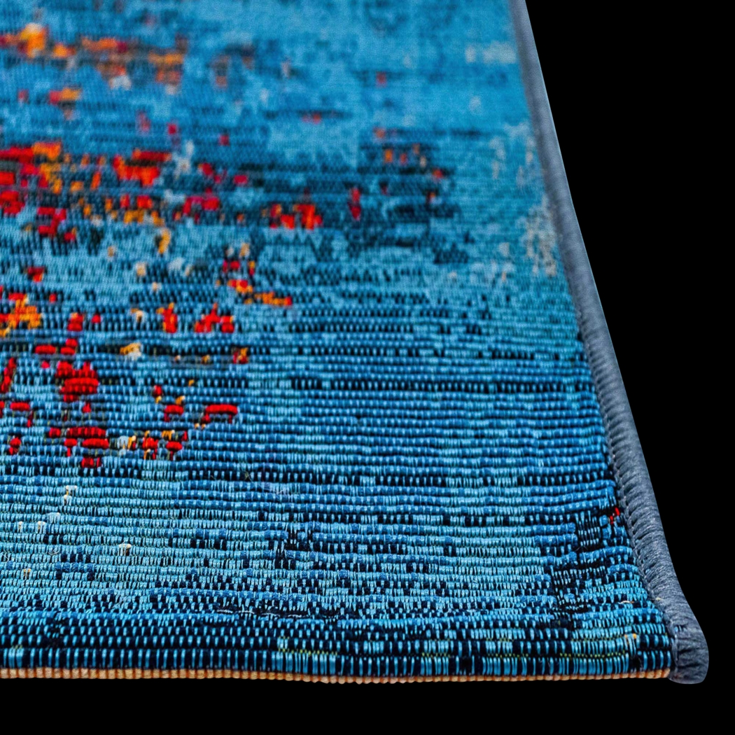 Laylah Blue 6'6 x 9'4 Indoor/Outdoor Rug - Thumbnail - Image 2