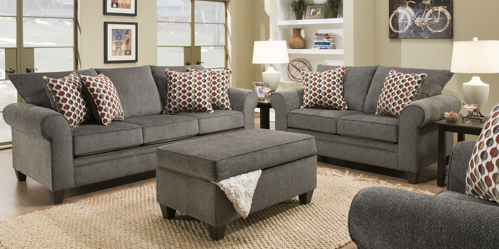 Layna Pewter Sofa - Thumbnail - Image 2
