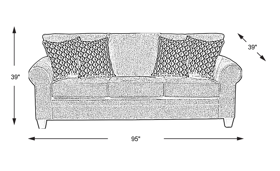 Dimension Image. Please refer to the Dimension Tab on this page for dimension details.
