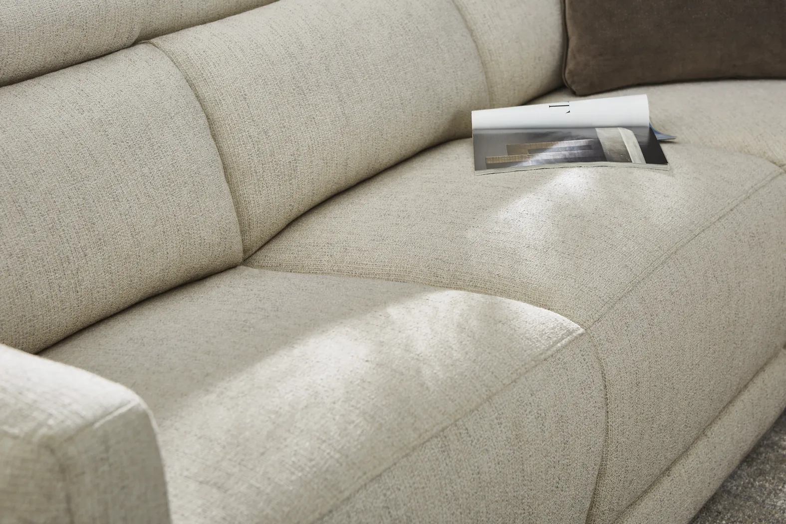 Layton Beige 3 Pc Dual Power Reclining Sectional - Image 7