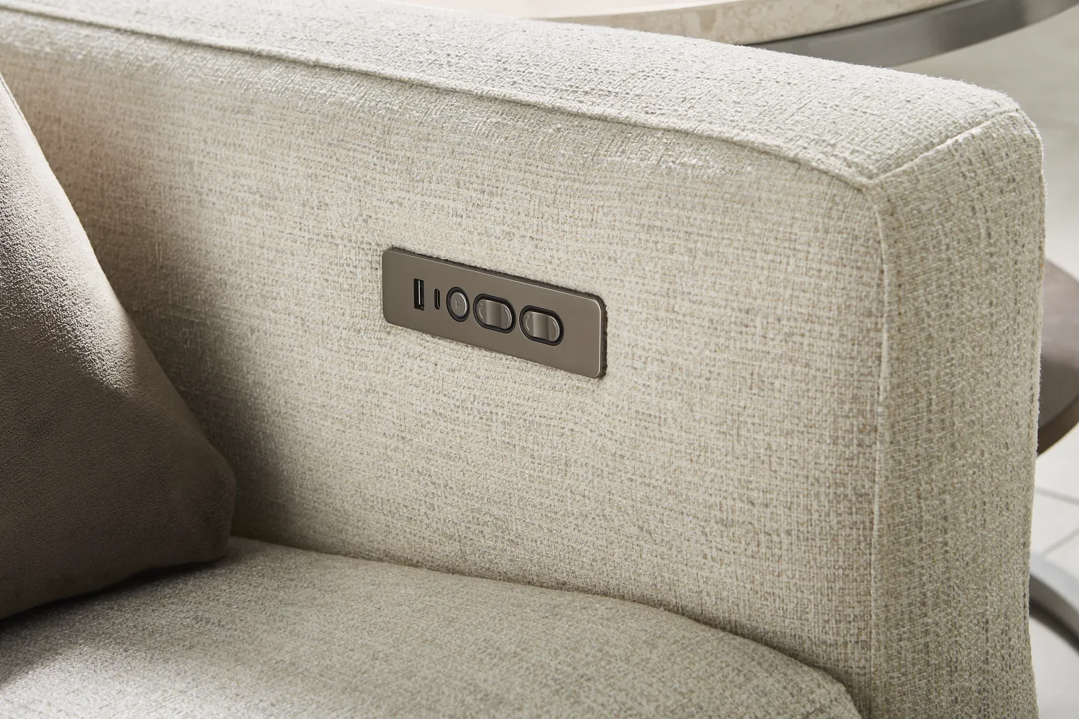 Layton Beige 3 Pc Dual Power Reclining Sectional - Image 6