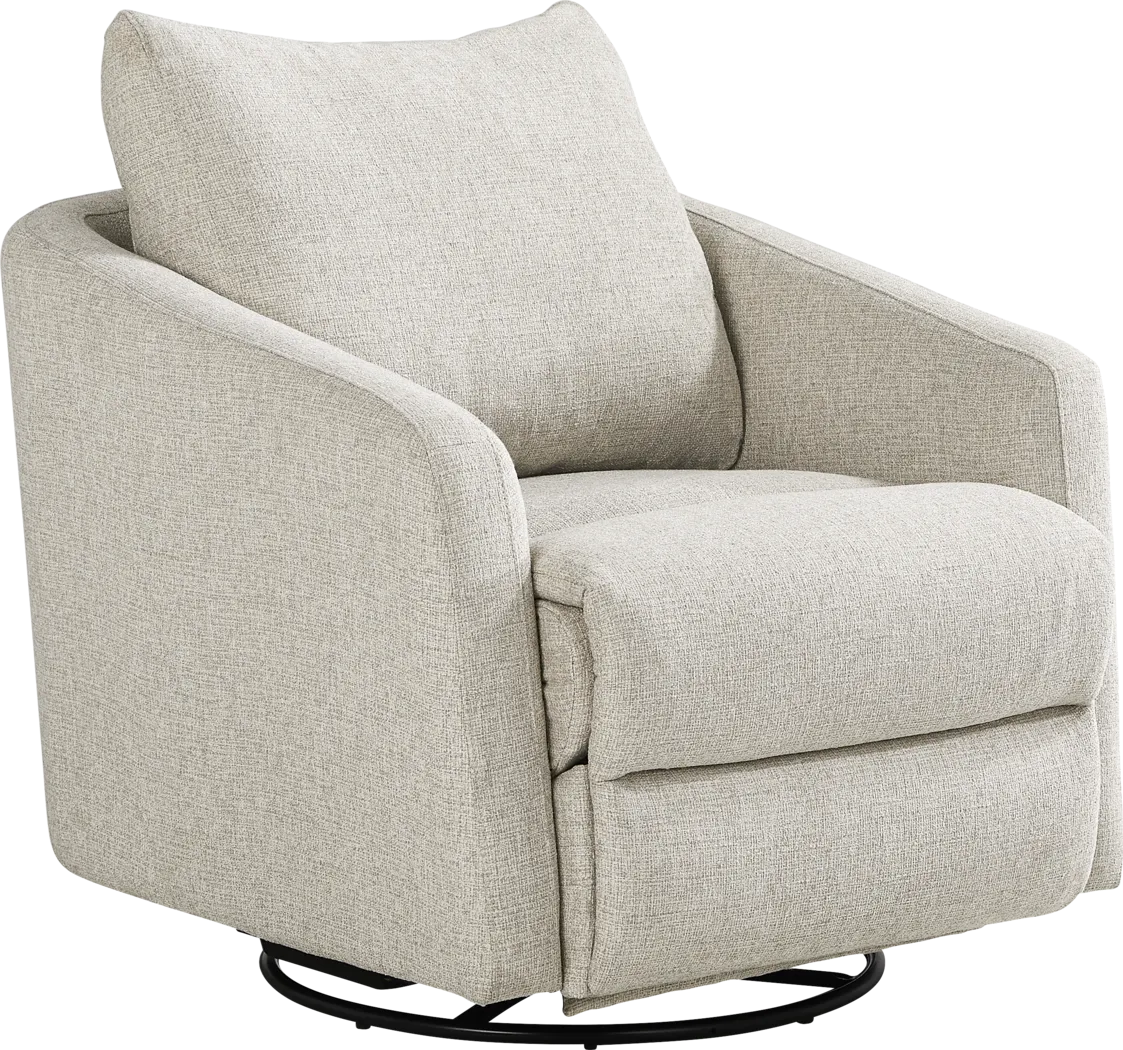 Layton Beige Power Swivel Chair - Thumbnail - Image 3
