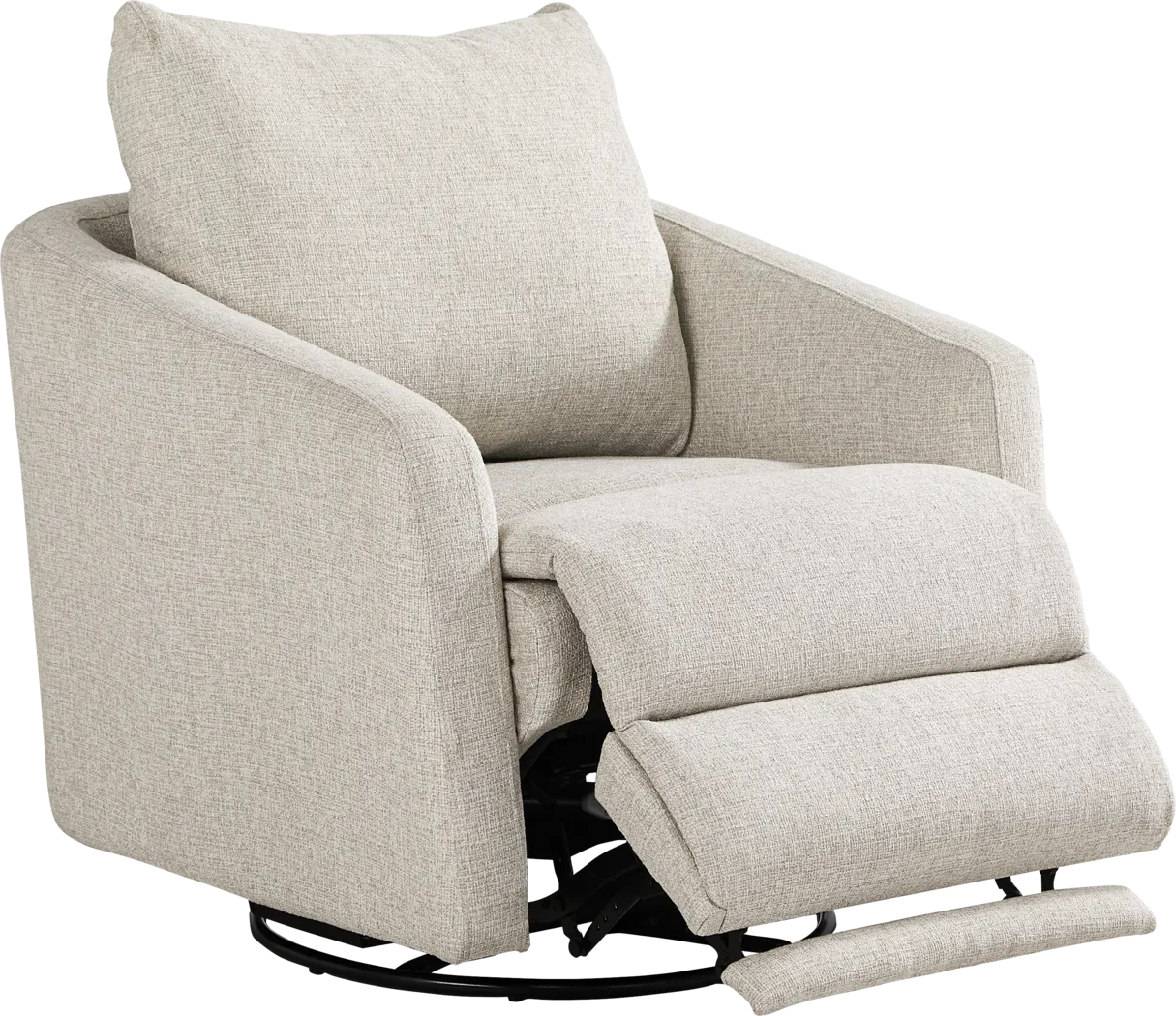 Layton Beige Power Swivel Chair - Thumbnail - Image 1