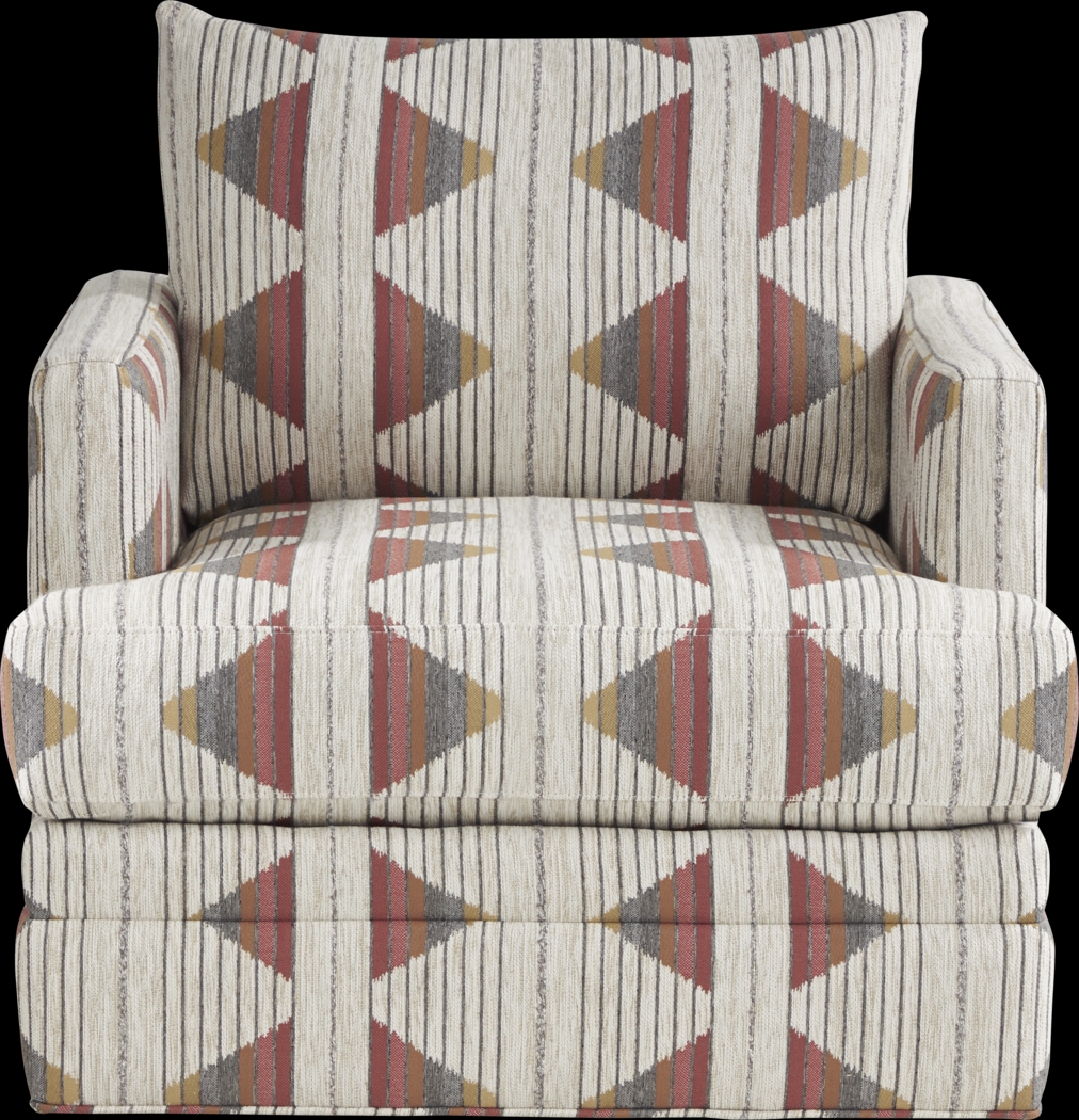 Lazo Red Swivel Accent Chair - Thumbnail - Image 2