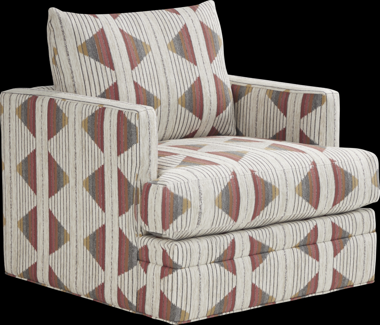 Lazo Red Swivel Accent Chair - Thumbnail - Image 1