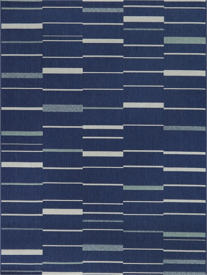 Lazuli Dark Blue 7'10 x 10' Indoor/Outdoor Rug - Thumbnail - Image 1