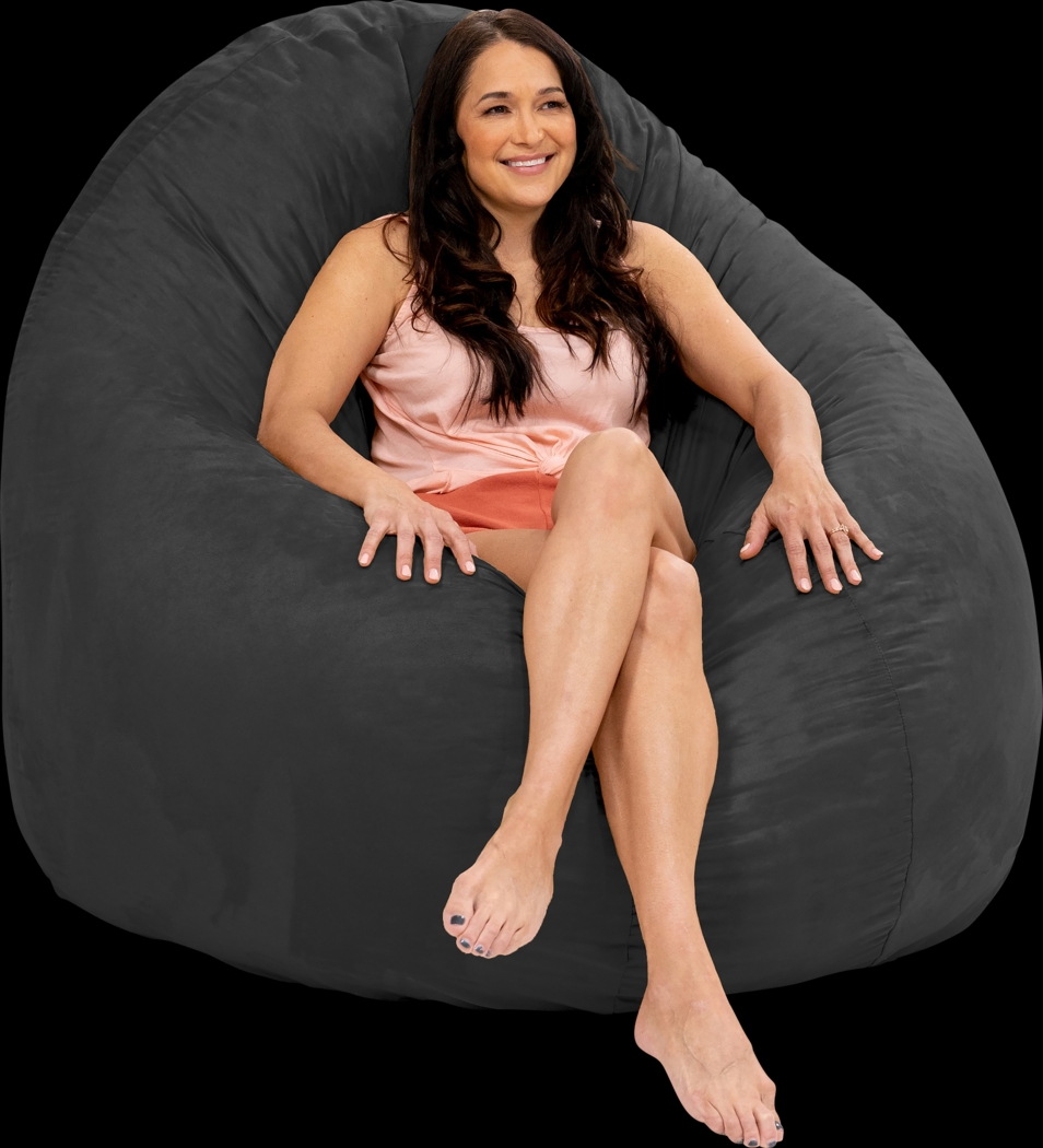 Lazy Dayz Black Bean Bag Chair - Thumbnail - Image 11