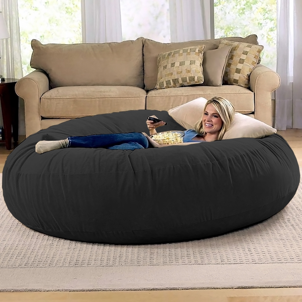 Lazy Dayz Black Bean Bag Chair - Thumbnail - Image 7