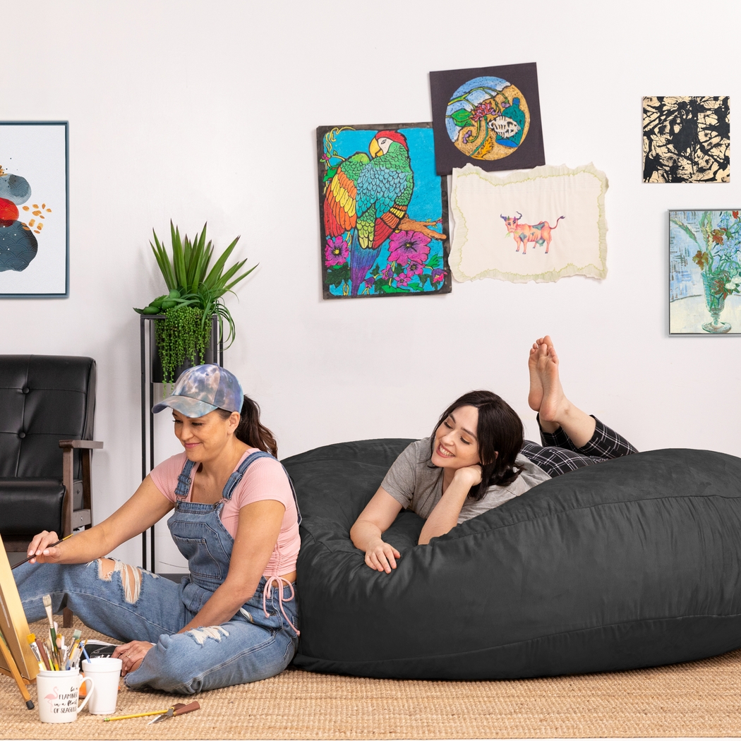 Lazy Dayz Black Bean Bag Chair - Thumbnail - Image 8
