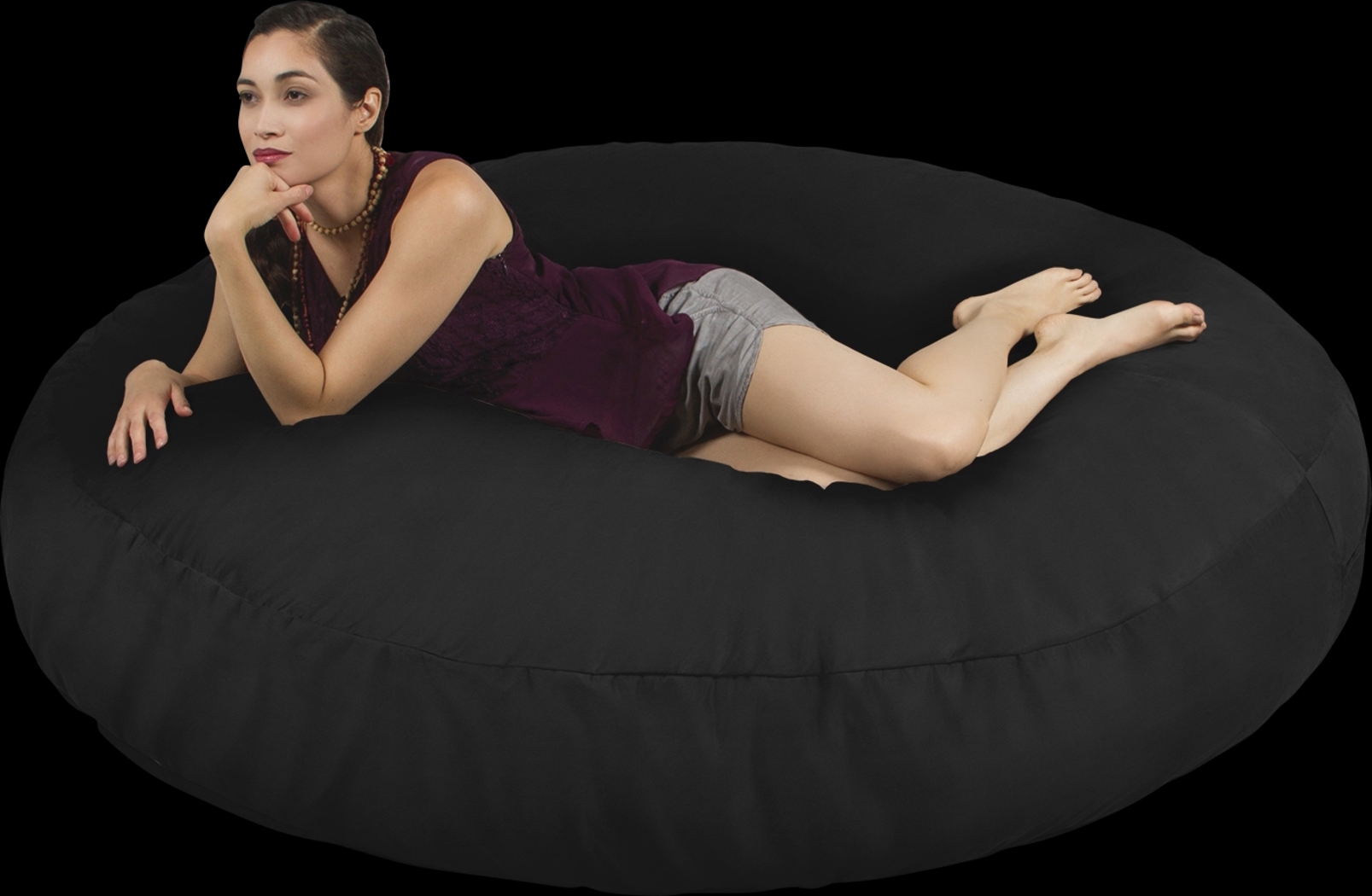 Lazy Dayz Black Bean Bag Chair - Thumbnail - Image 1