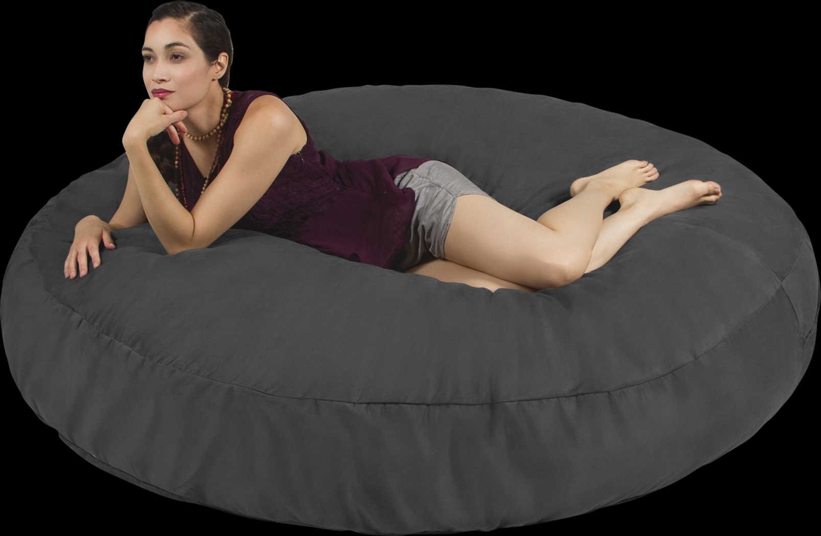 Lazy Dayz Gray Bean Bag Chair - Thumbnail - Image 1