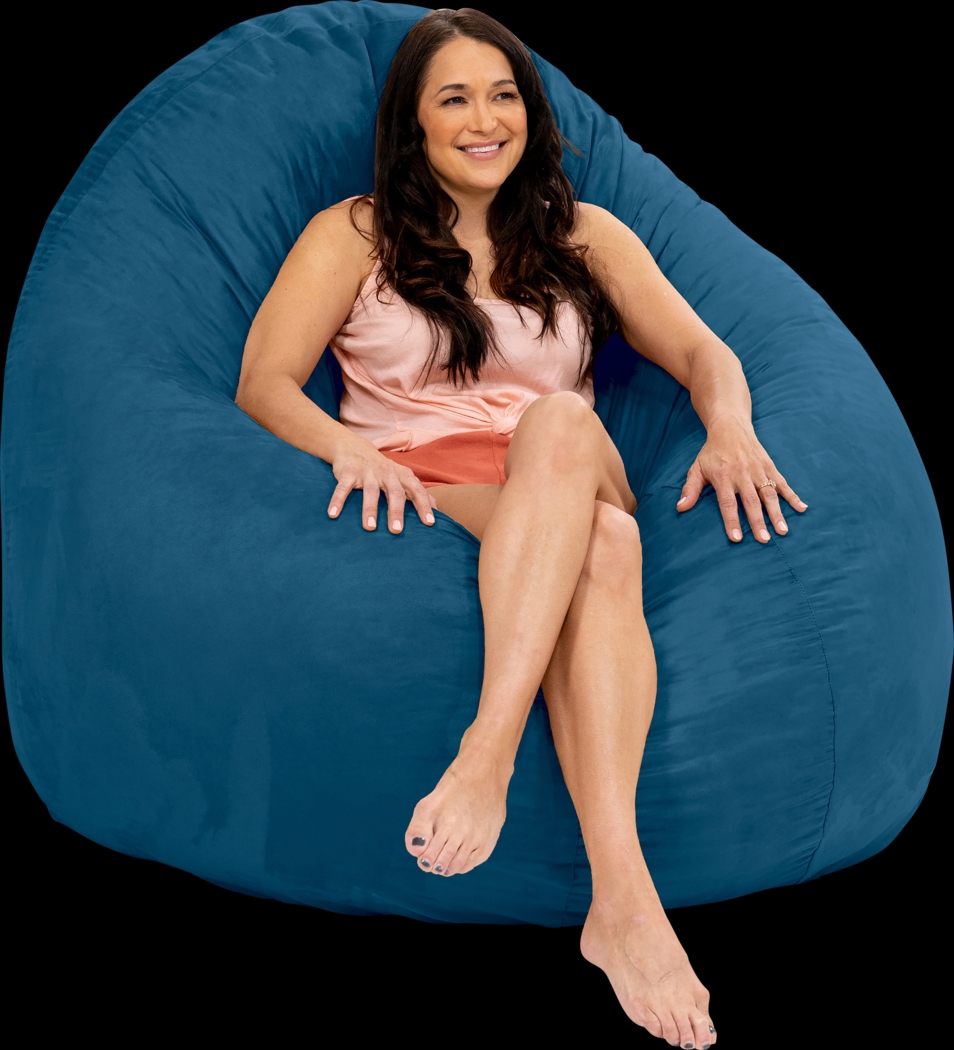 Lazy Dayz Navy Bean Bag Chair - Thumbnail - Image 11