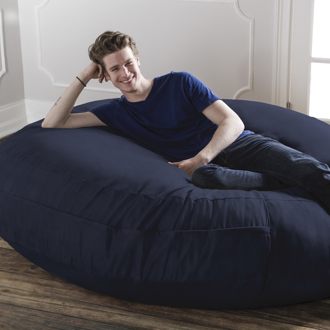 Lazy Dayz Navy Bean Bag Chair - Thumbnail - Image 4