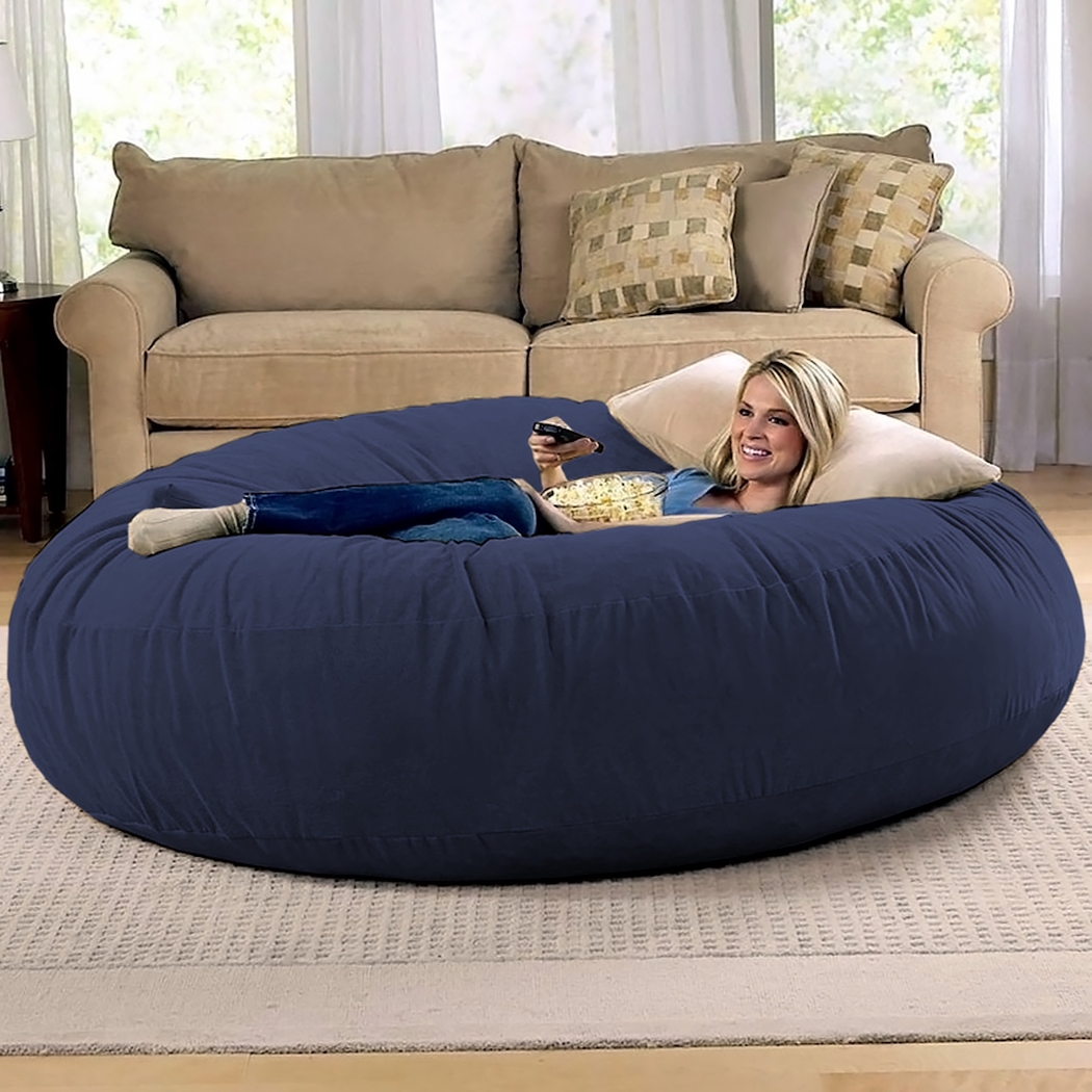Lazy Dayz Navy Bean Bag Chair - Thumbnail - Image 7