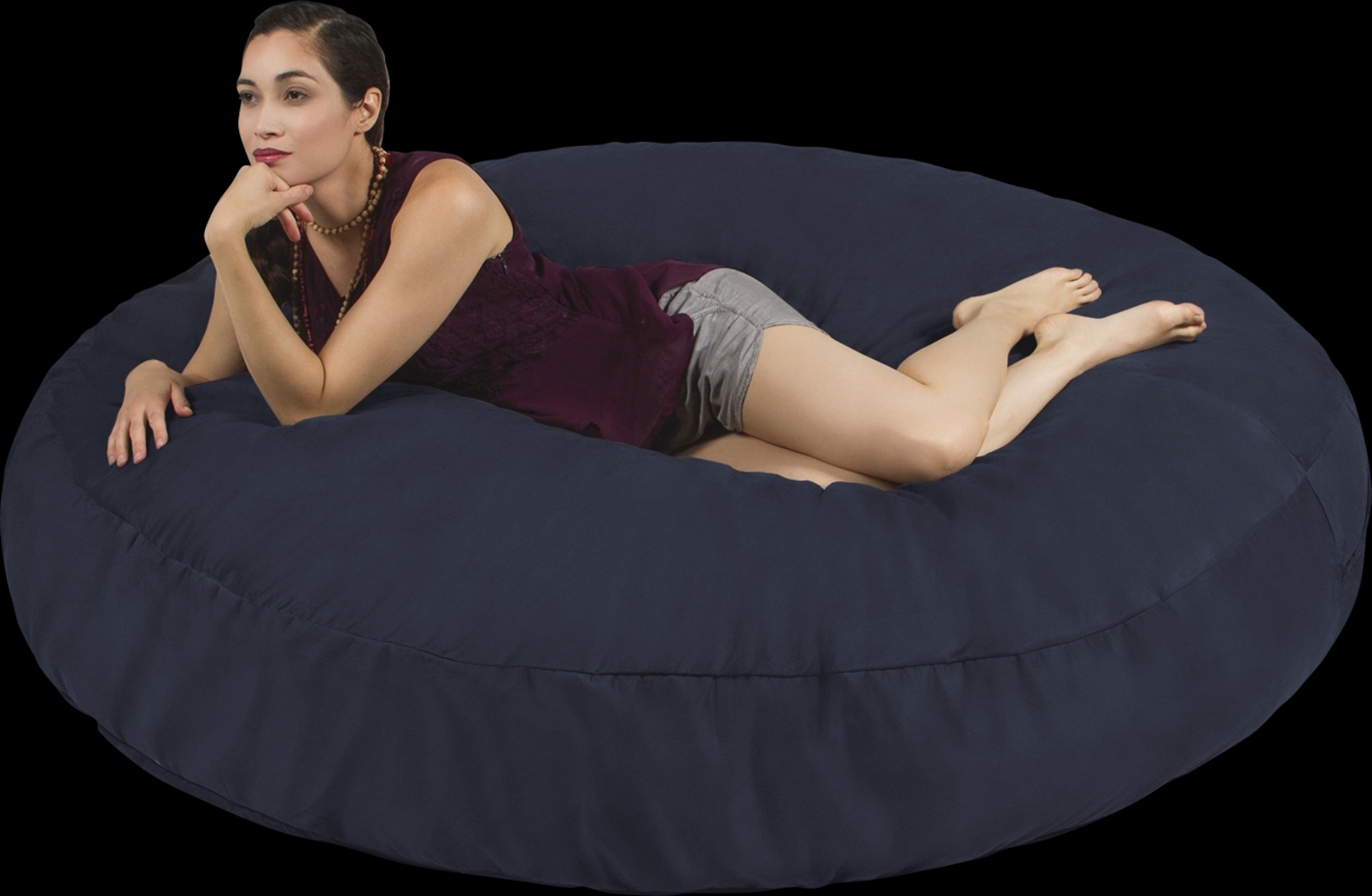 Lazy Dayz Navy Bean Bag Chair - Thumbnail - Image 1