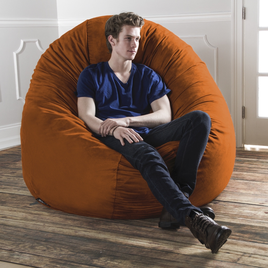 Lazy Dayz Orange Bean Bag Chair - Thumbnail - Image 5