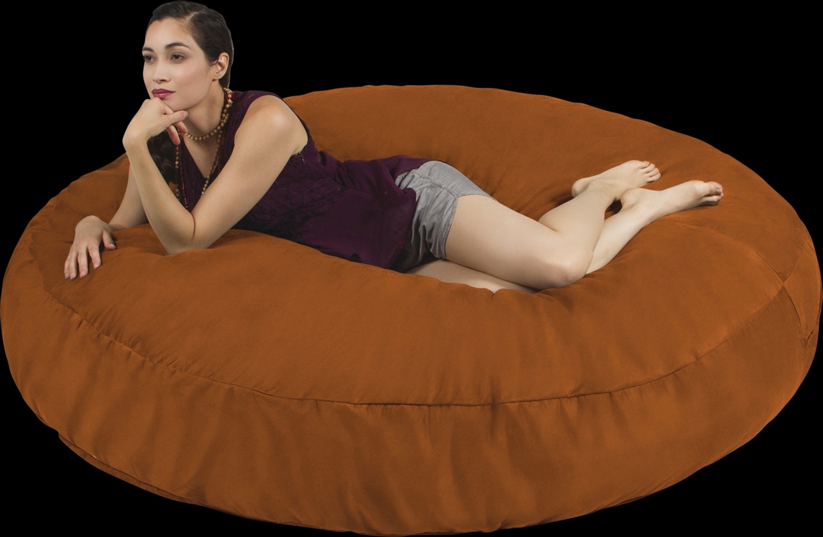 Lazy Dayz Orange Bean Bag Chair - Thumbnail - Image 1