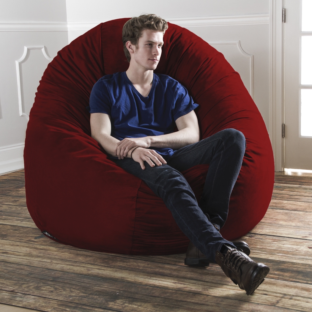 Lazy Dayz Red Bean Bag Chair - Thumbnail - Image 5