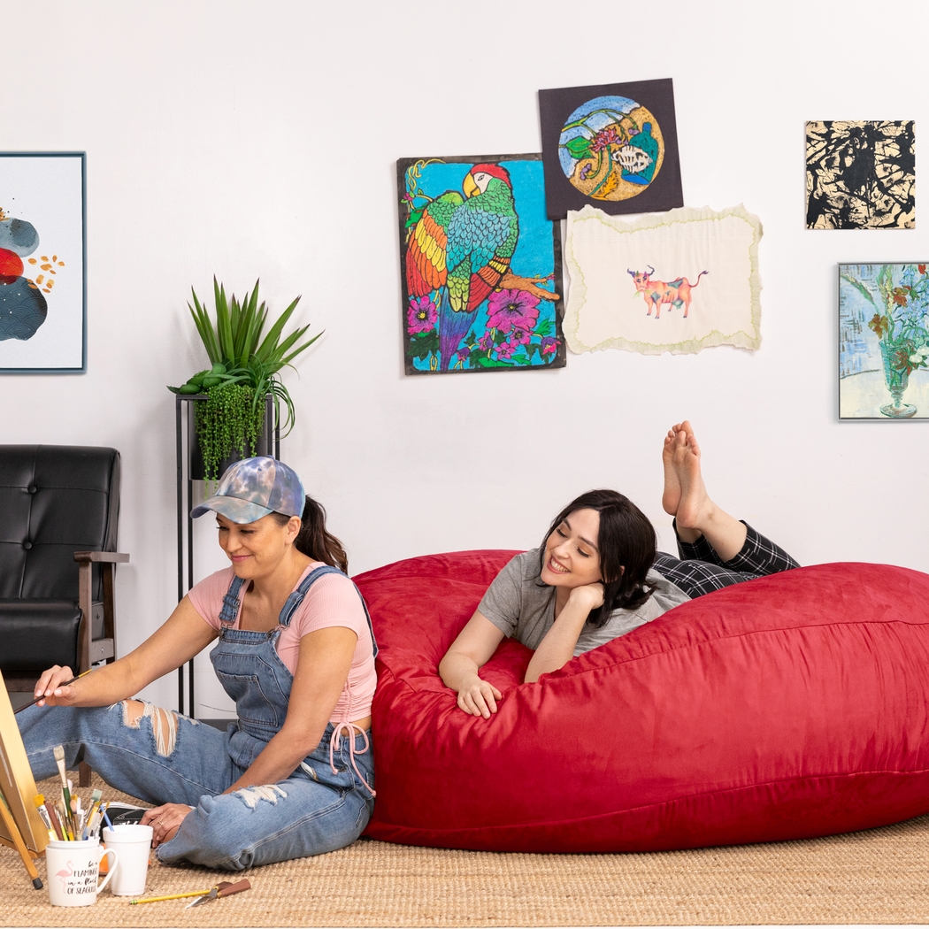 Lazy Dayz Red Bean Bag Chair - Thumbnail - Image 8