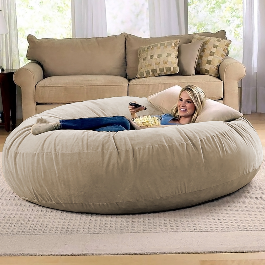 Lazy Dayz Tan Bean Bag Chair - Thumbnail - Image 7