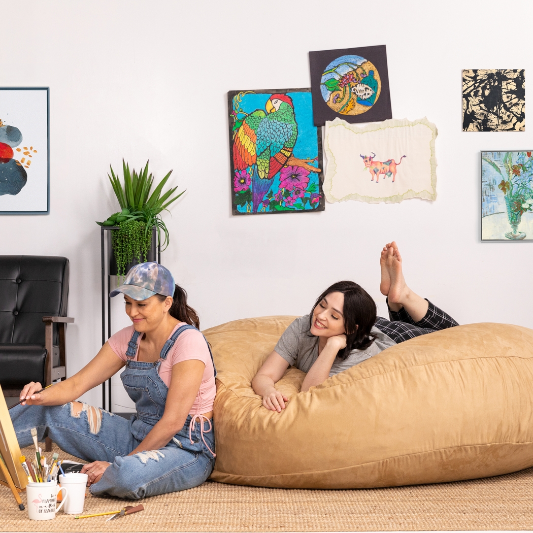 Lazy Dayz Tan Bean Bag Chair - Thumbnail - Image 8