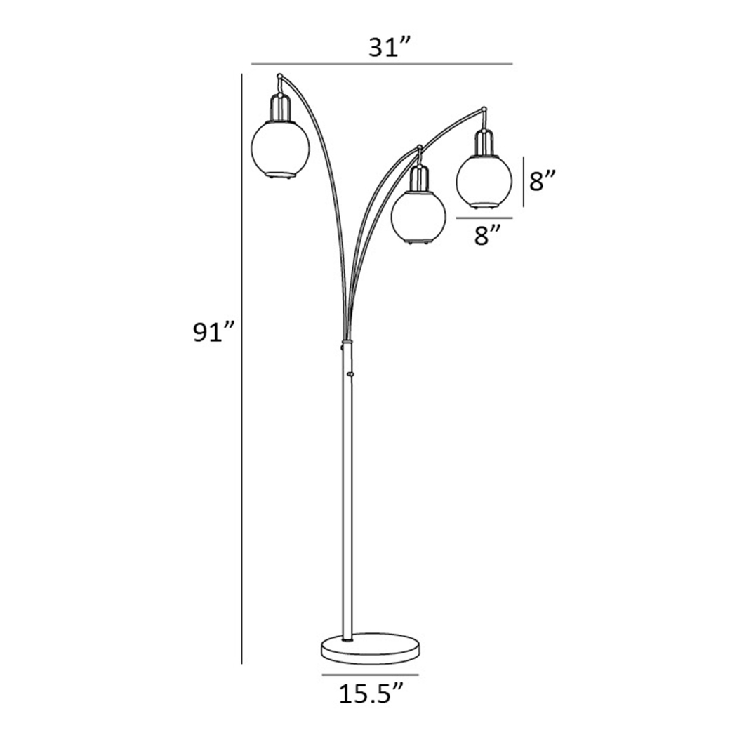 Leahey Isle Gunmetal Floor Lamp - Thumbnail - Image 4