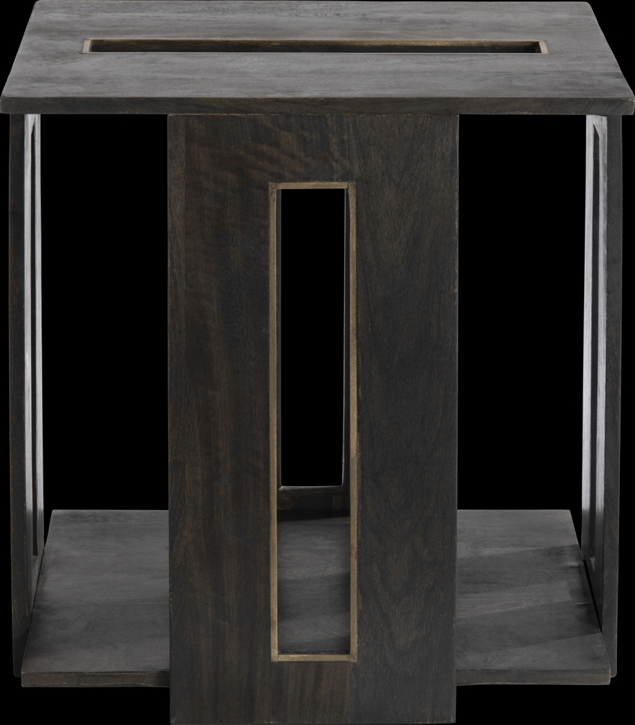 Leahy Dark Brown End Table - Thumbnail - Image 2