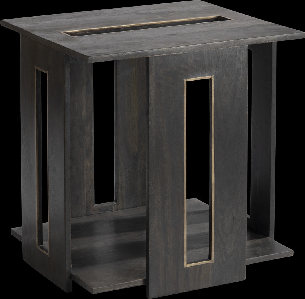 Leahy Dark Brown End Table - Thumbnail - Image 1