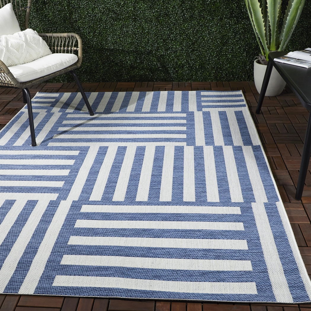 Leandro Blue 5'3" X 7' Rug - Thumbnail - Image 2