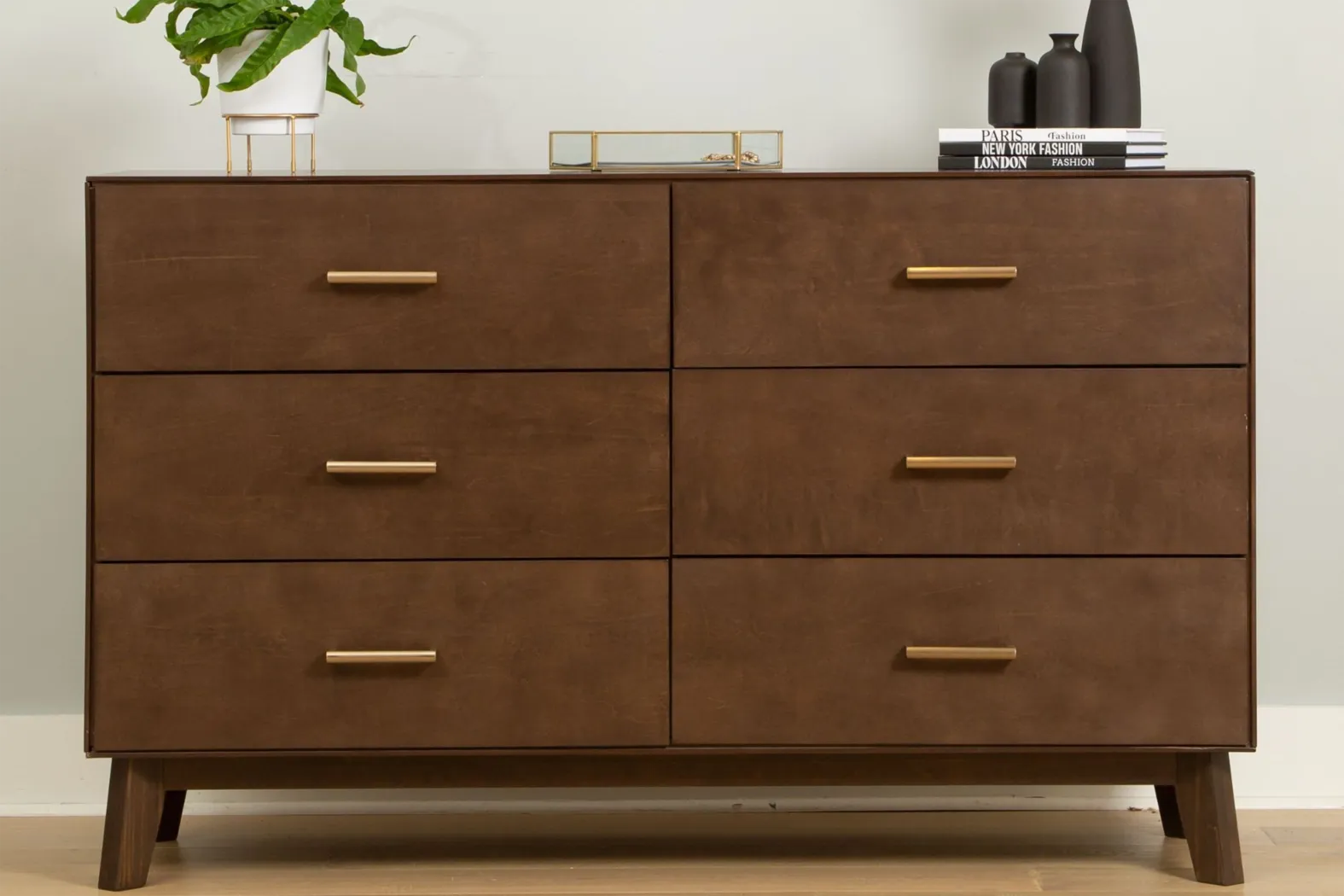 Learitt Walnut 6-Drawer Dresser - Thumbnail - Image 2
