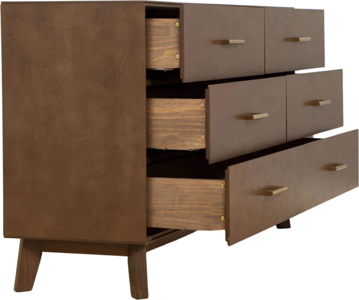 Learitt Walnut 6-Drawer Dresser - Thumbnail - Image 4