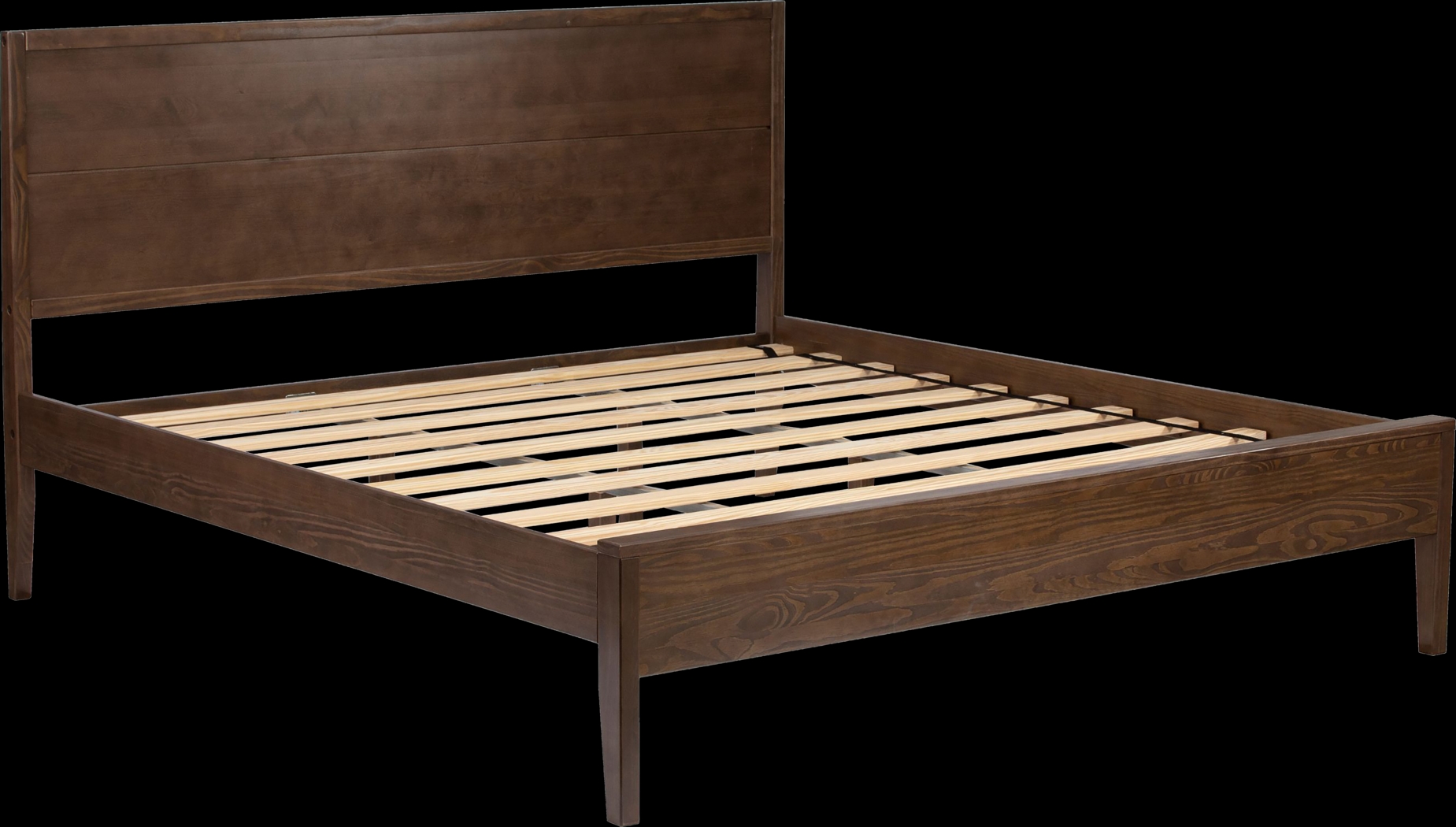 Learitt Walnut King Platform Bed - Thumbnail - Image 5