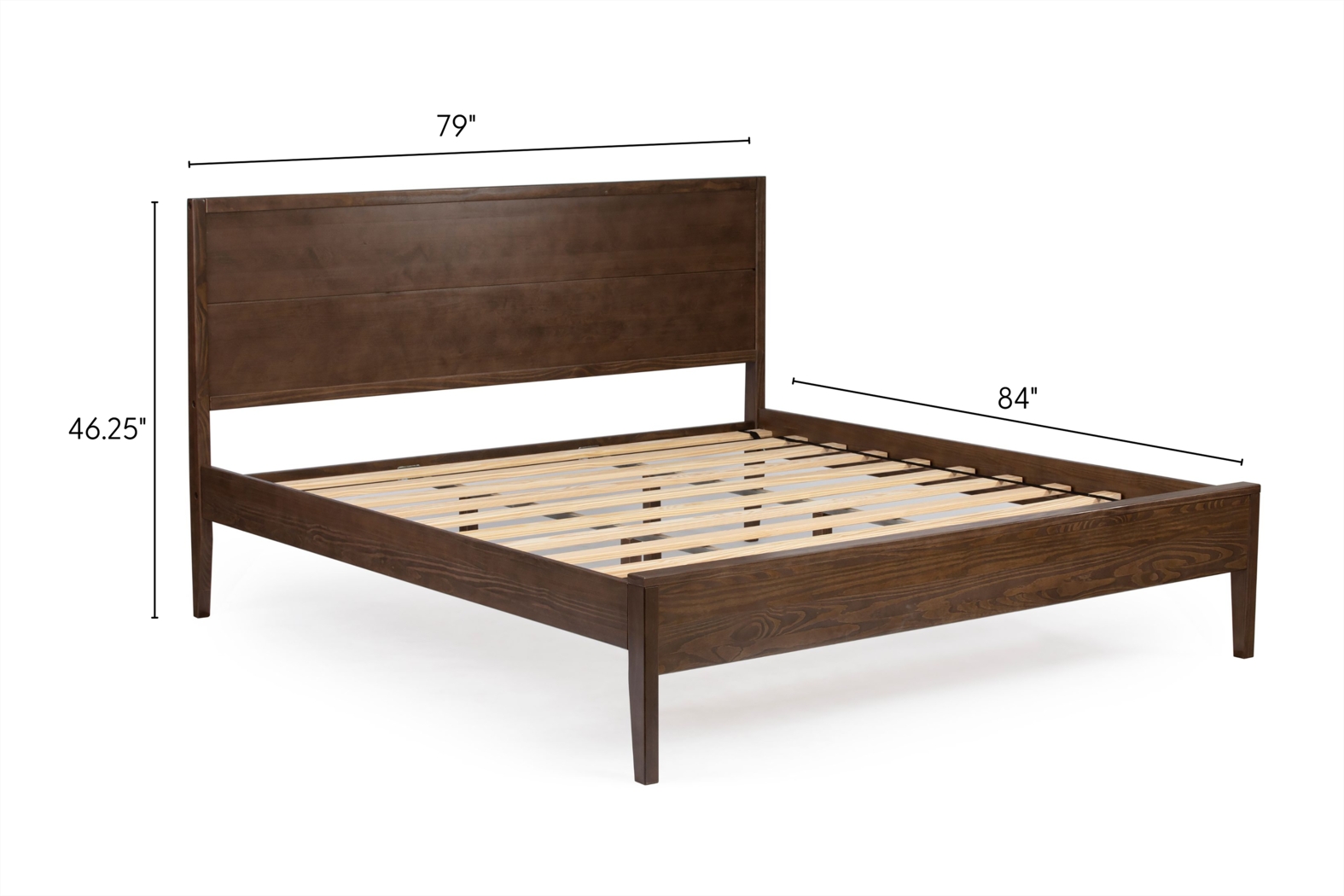 Learitt Walnut King Platform Bed - Thumbnail - Image 7
