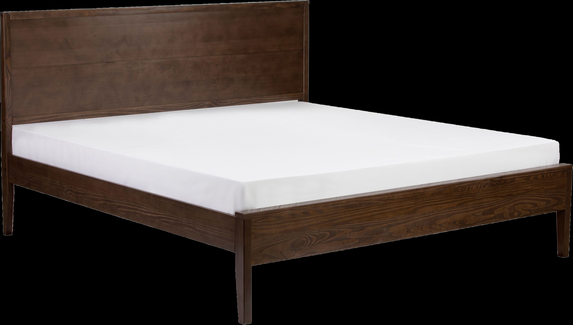 Learitt Walnut King Platform Bed - Thumbnail - Image 1
