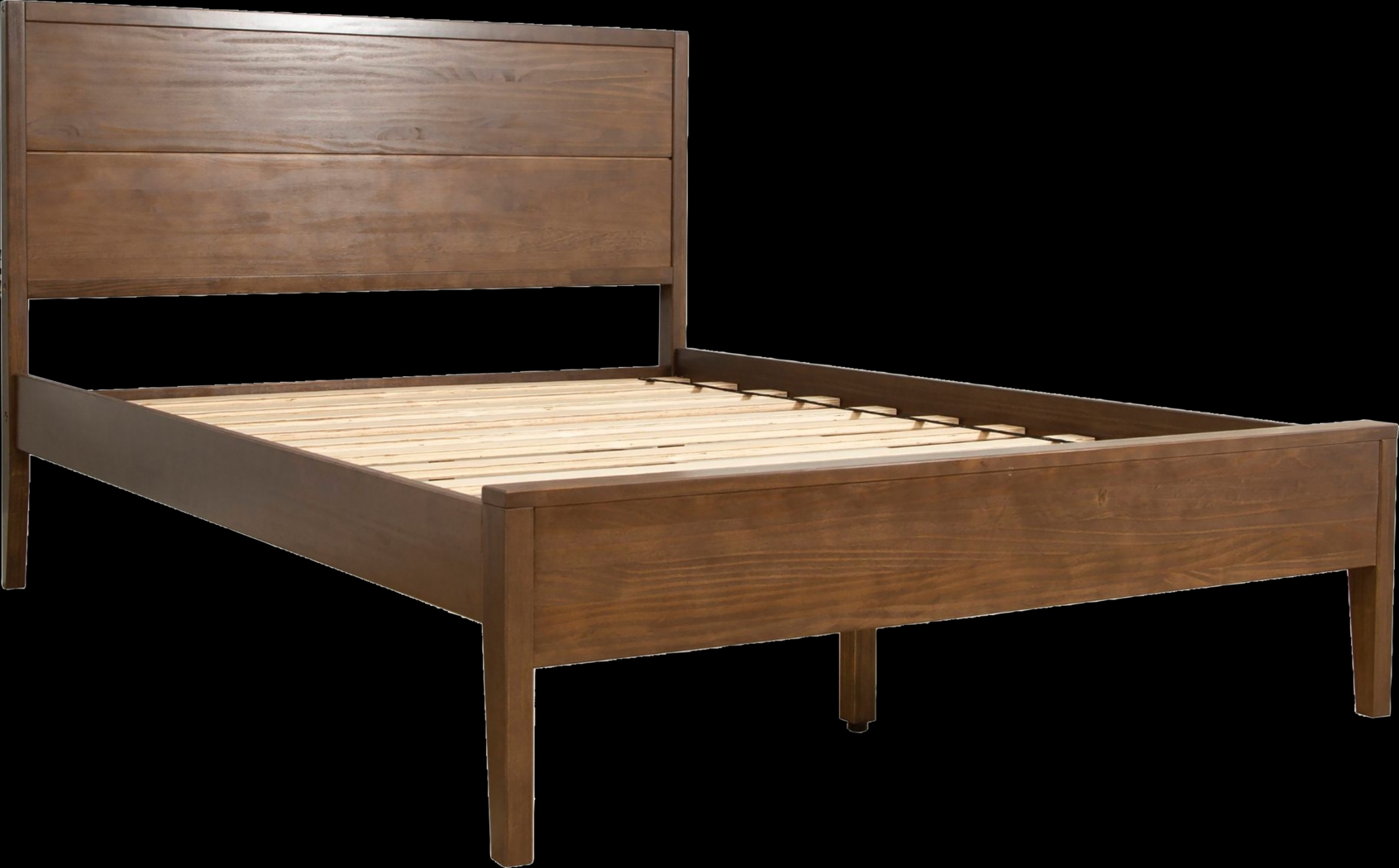 Learitt Walnut Queen Platform Bed - Thumbnail - Image 1