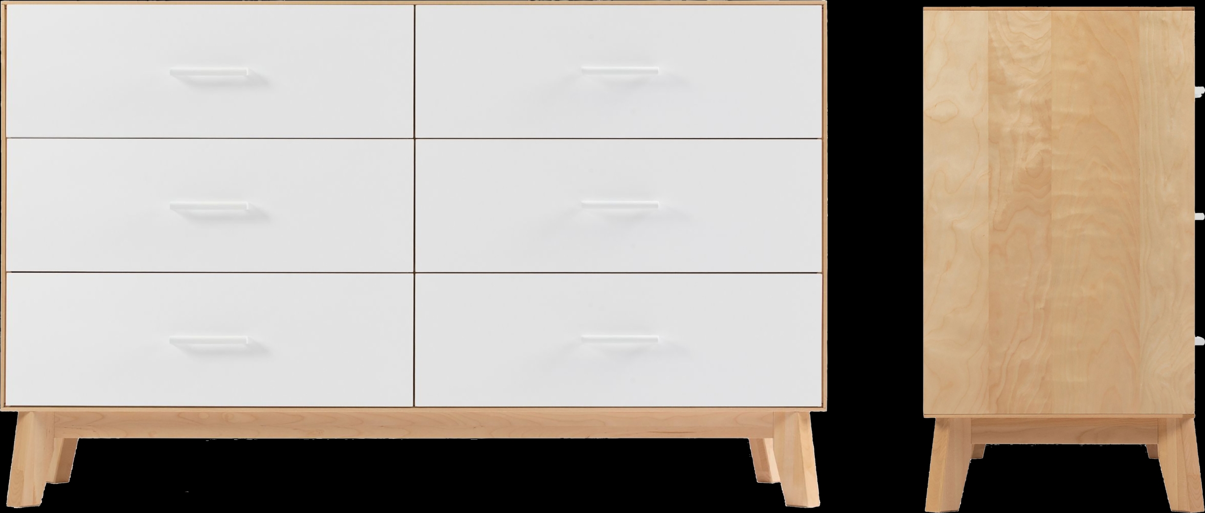 Learitt White Natural 6-Drawer Dresser - Thumbnail - Image 6