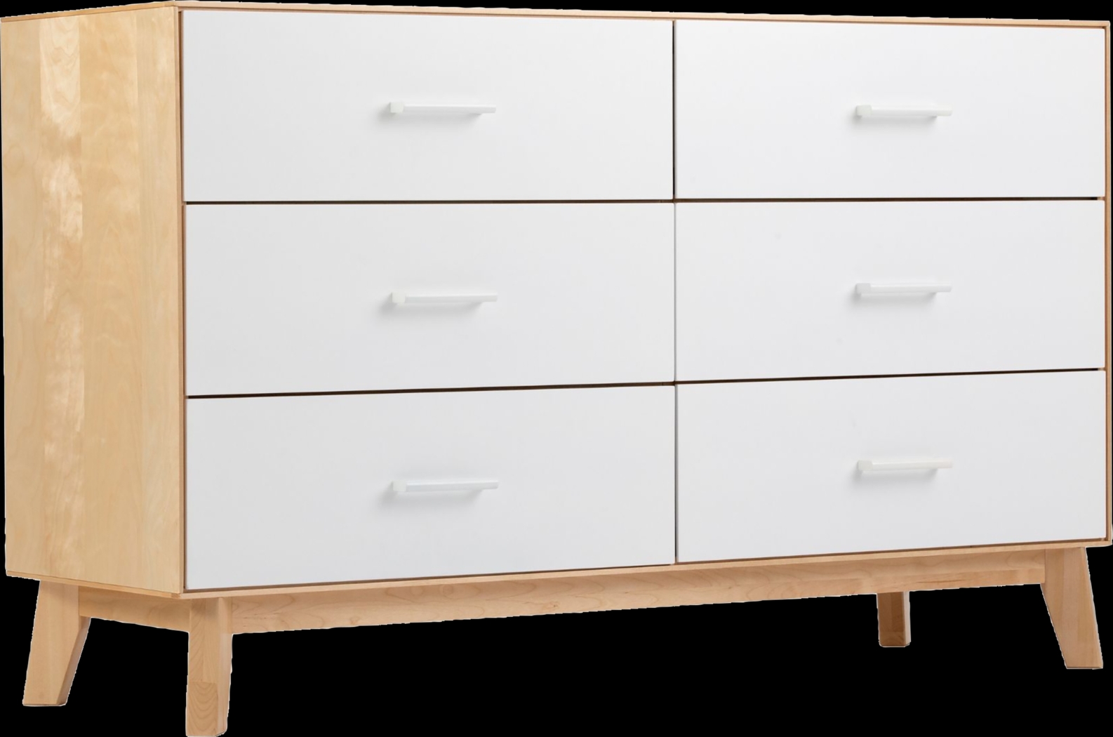 Learitt White Natural 6-Drawer Dresser - Thumbnail - Image 1