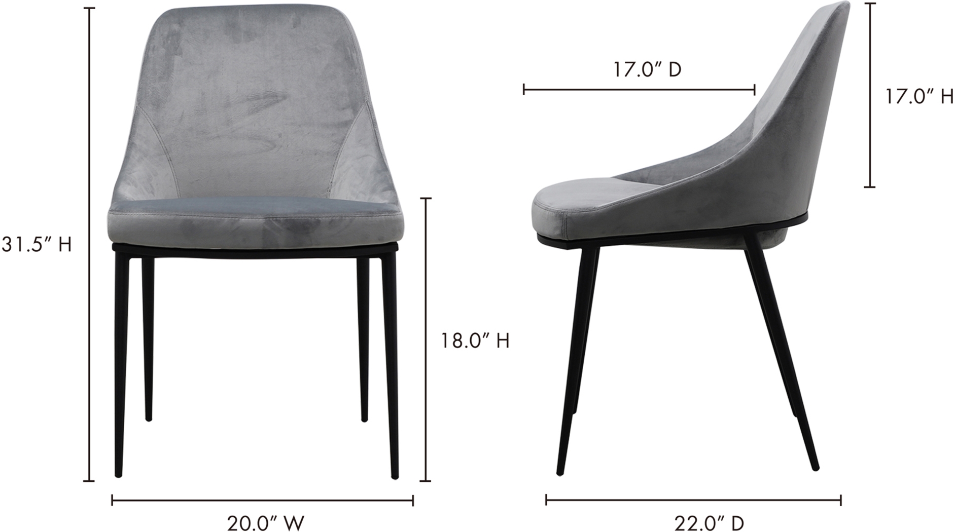 Leavenworth Gray Side Chair, Set of 2 - Thumbnail - Image 8